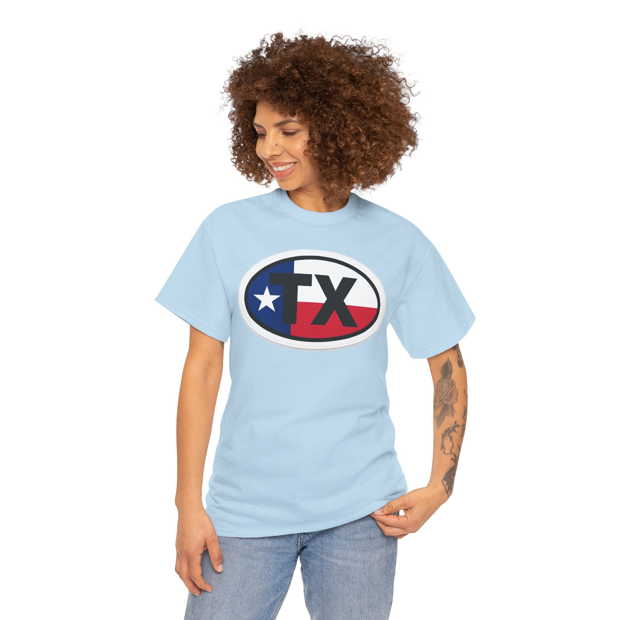 Texas Flag TX Oval T-Shirt — Patriotic Lone Star Tee