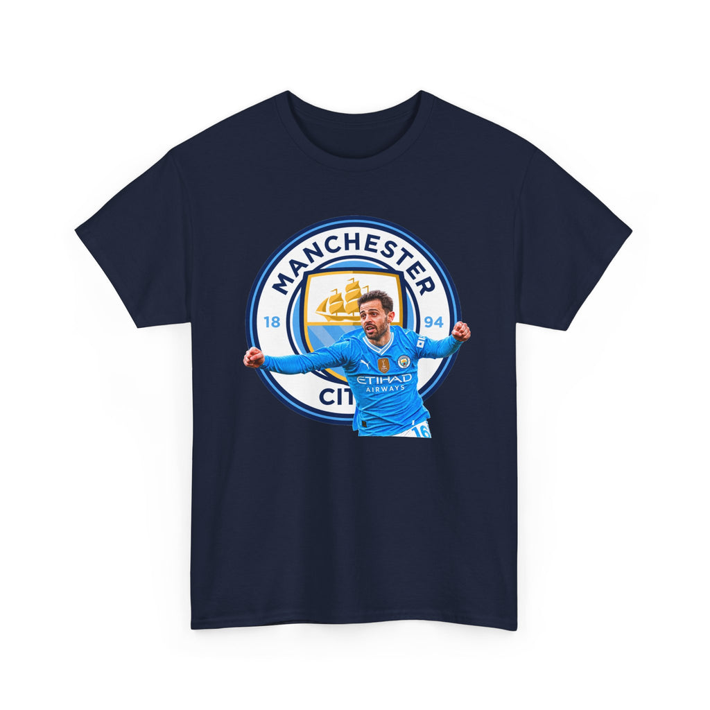 Bernardo SIlva Manchester City legend Cotton T‑Shirt — Blue Crest Football Tee