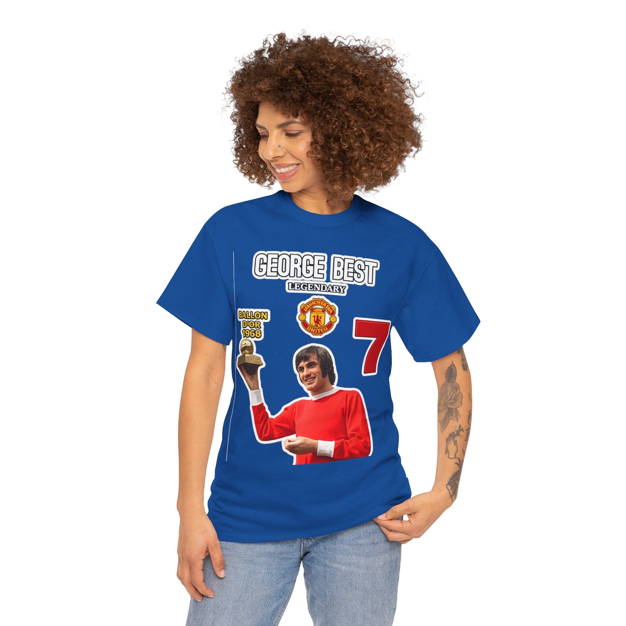 George Best Manchester United #7 Vintage Soccer T-Shirt – Ballon d'Or Tribute