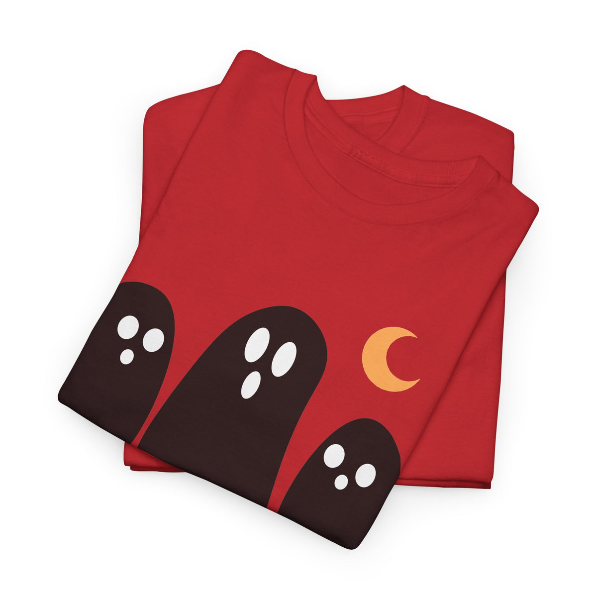 Ghost Trio Moon T-Shirt — Cute Halloween Graphic Tee