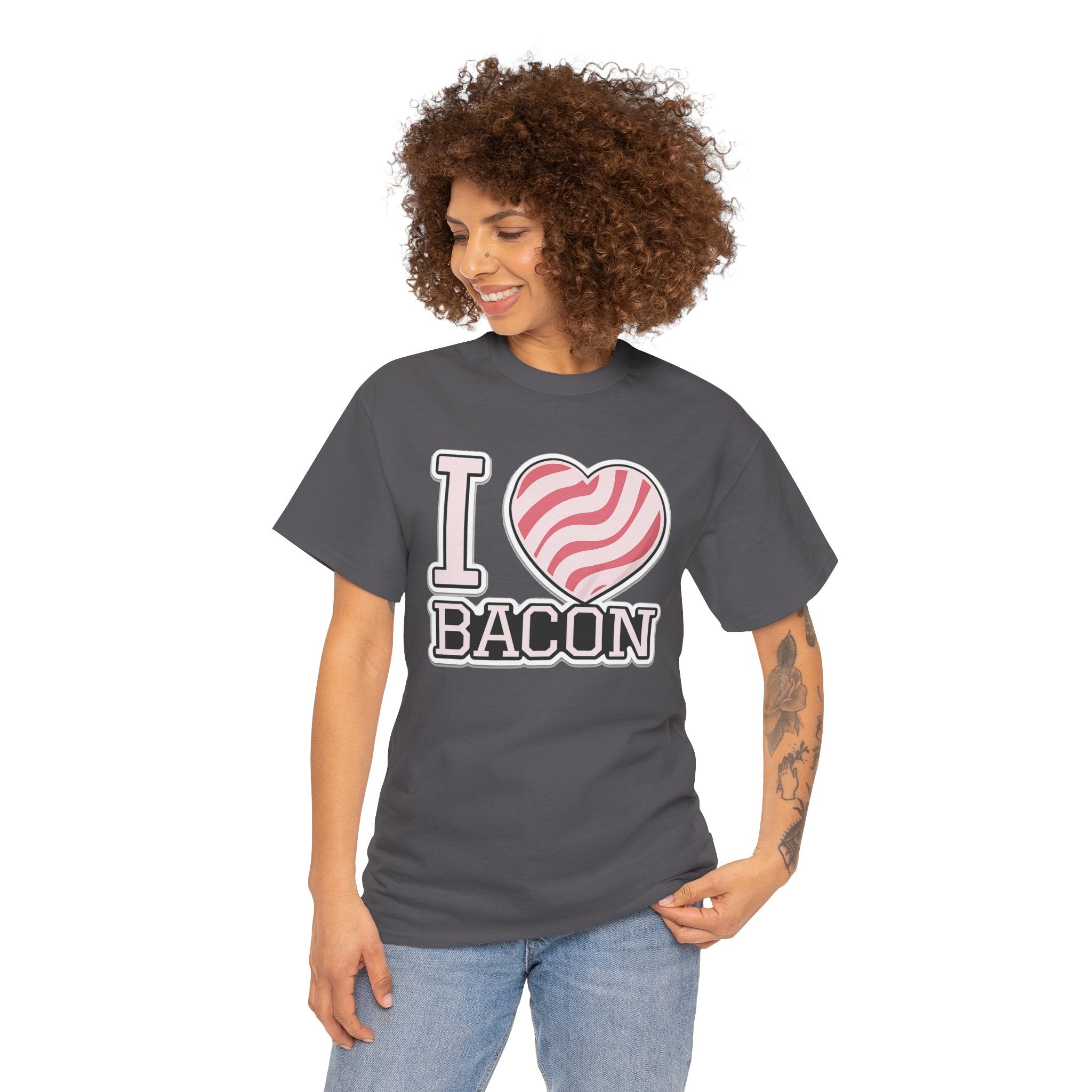 I Heart Bacon T-Shirt — Funny Novelty Bacon Lover Tee