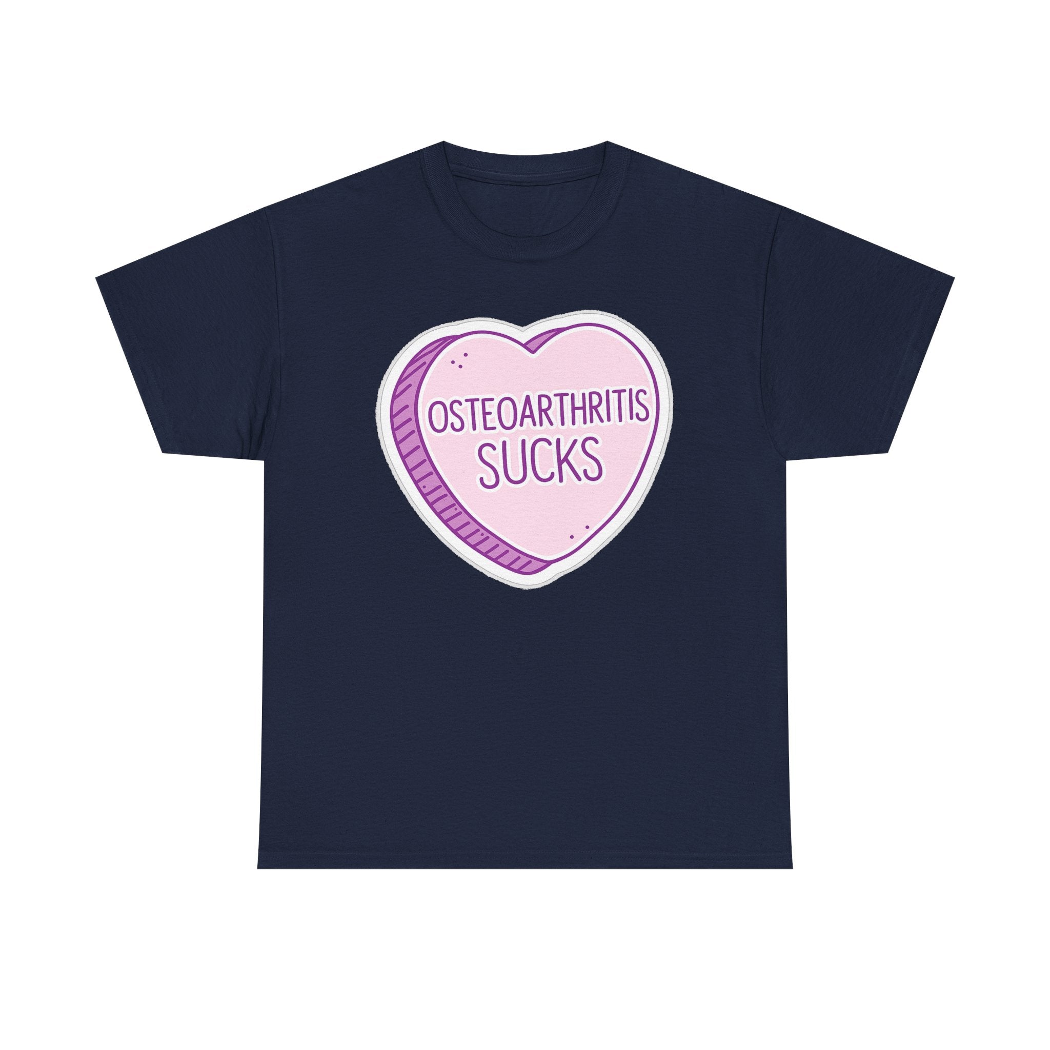 Osteoarthritis Sucks T-Shirt — Pink Heart Awareness Tee