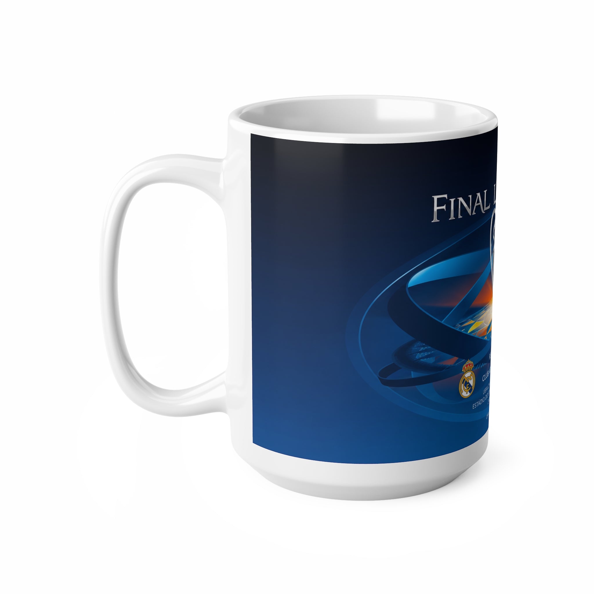 2014 Champions League Final Programme Cover Inspired Mug — Real Madrid vs Atlético Commemorative Coffee Cup