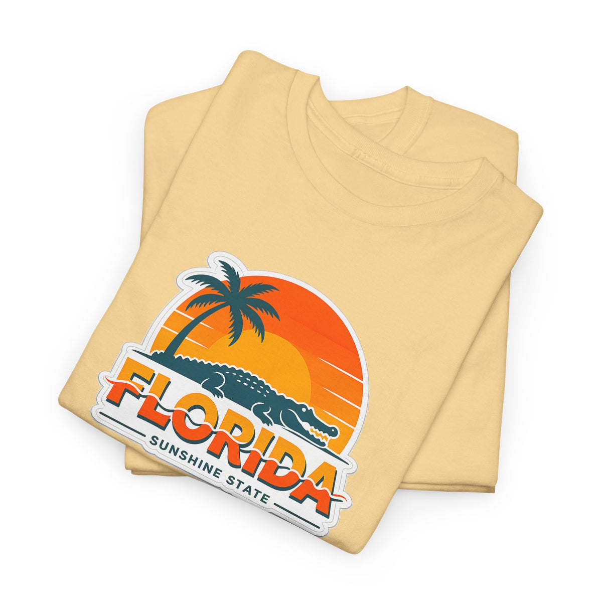 Florida Sunshine State T-Shirt — Retro Palm Sunset Graphic Tee