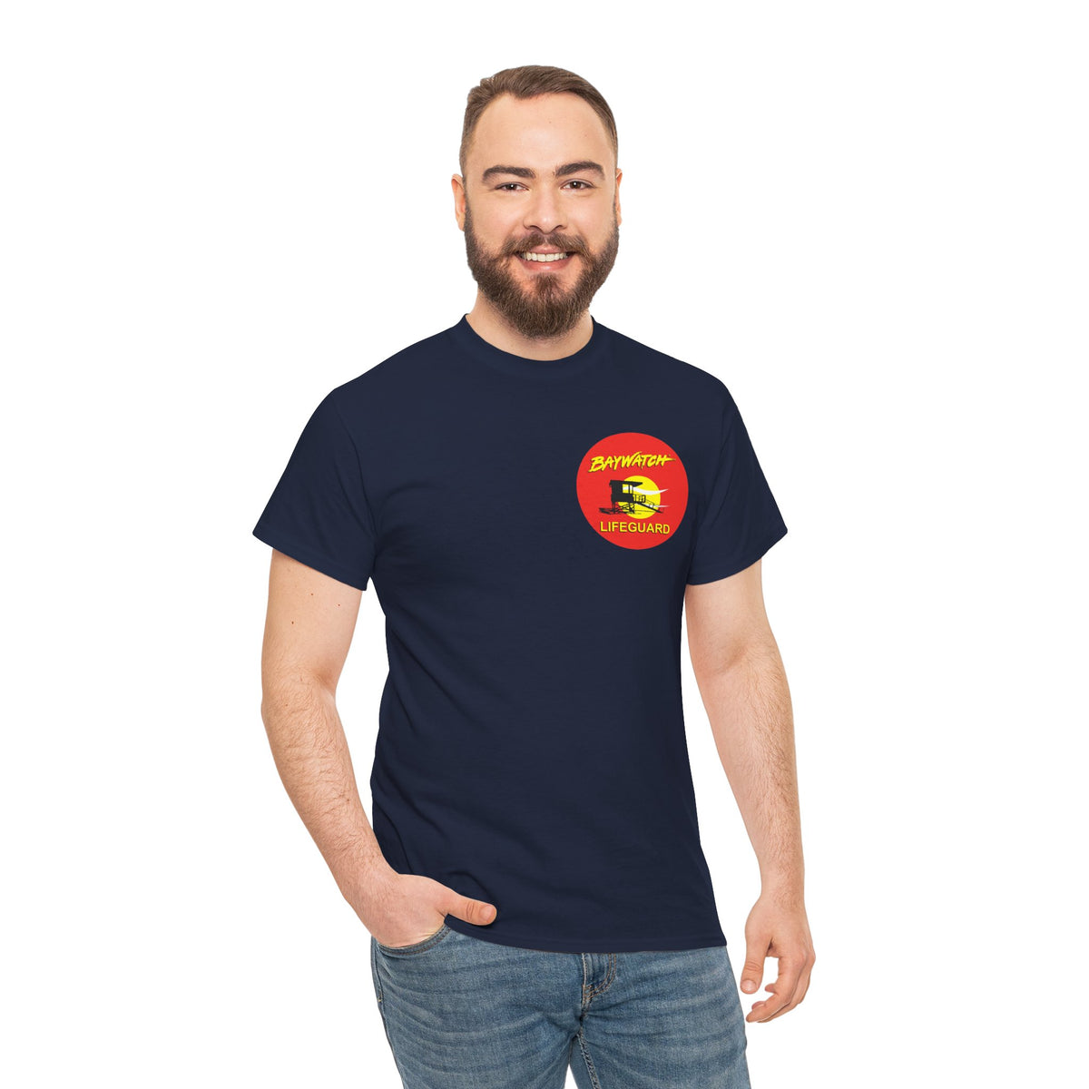 Baywatch Lifeguard Graphic Cotton T-Shirt