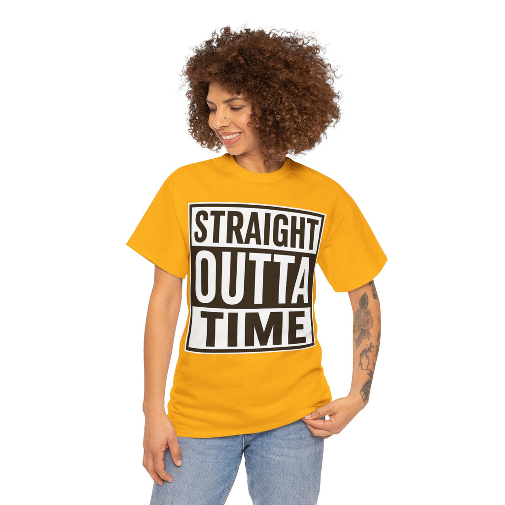 Straight Outta Time T-Shirt — Funny Retro Text Tee