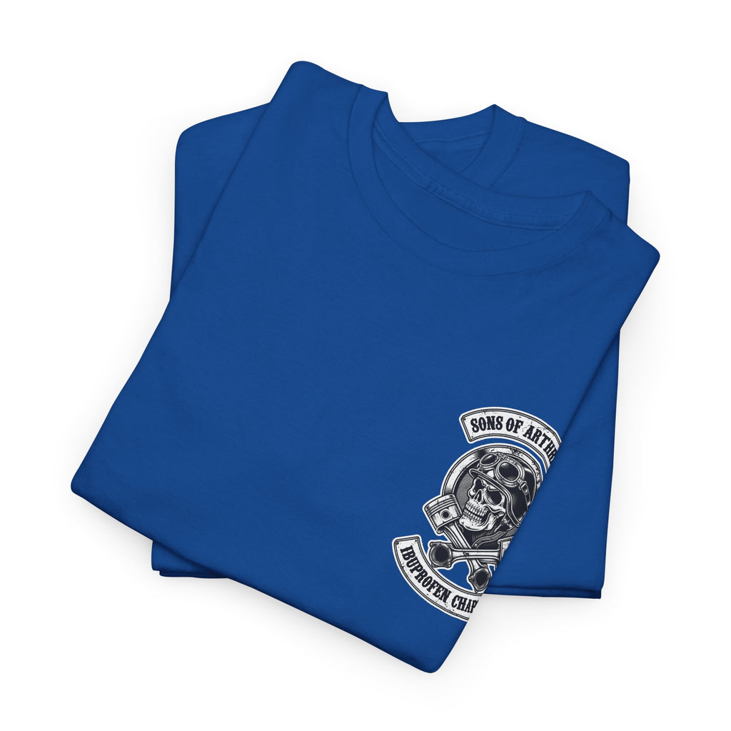 Sons of Arthritis Tee — Humorous Biker Skull "Ibuprofen Chapter" T-Shirt