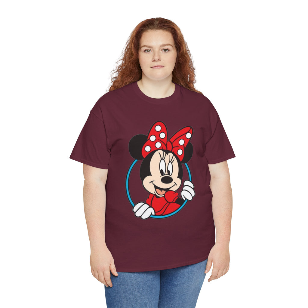 Minnie Mouse Retro Peeking Cotton T-Shirt / Tee
