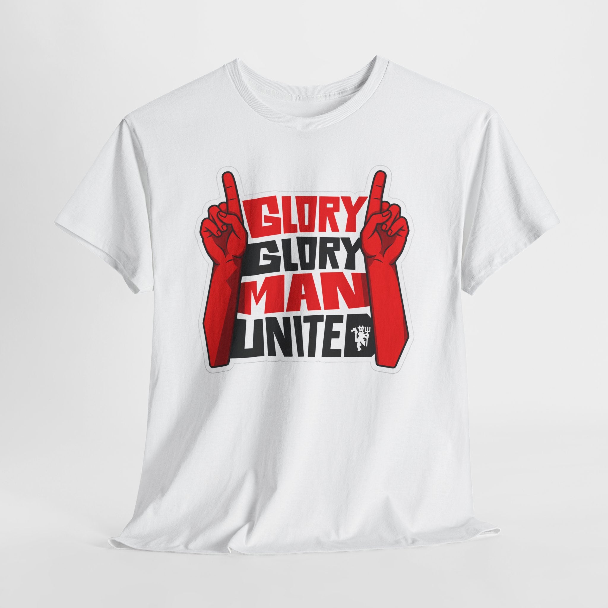 Glory Glory Man United T-Shirt — Retro Red Football Fan Tee