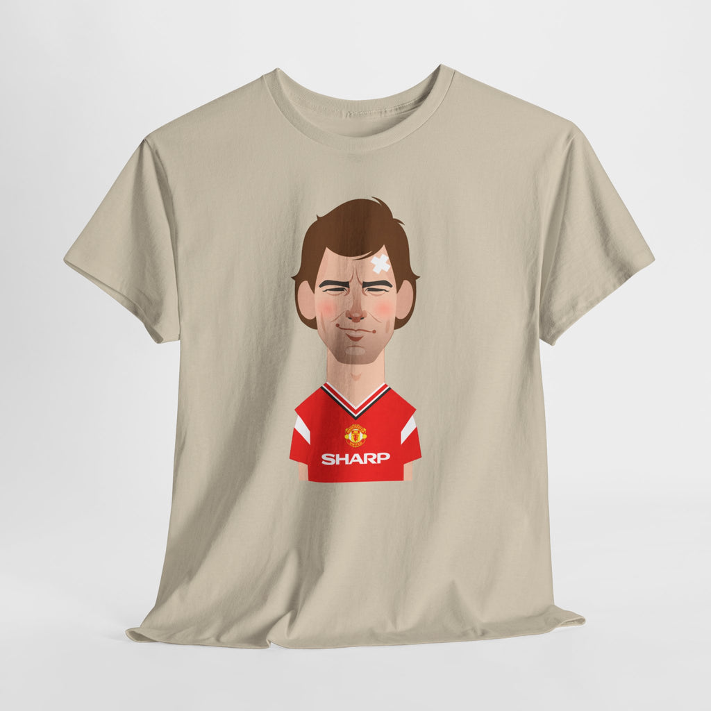 Bryan Robson Manchester United Legend Portrait Cotton T-Shirt