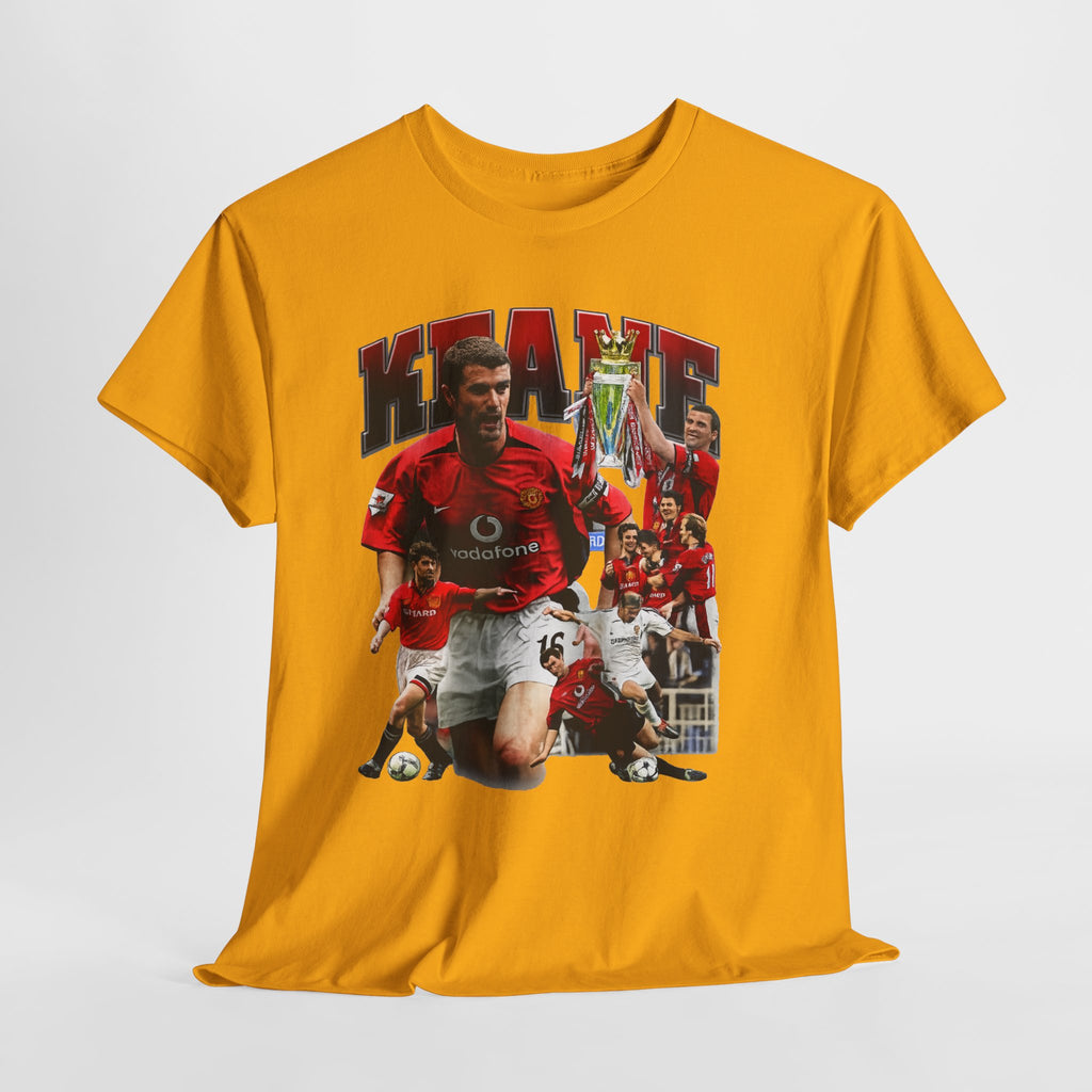 Roy Keane Football Legens Collage Tee — Retro Man United Tribute Shirt