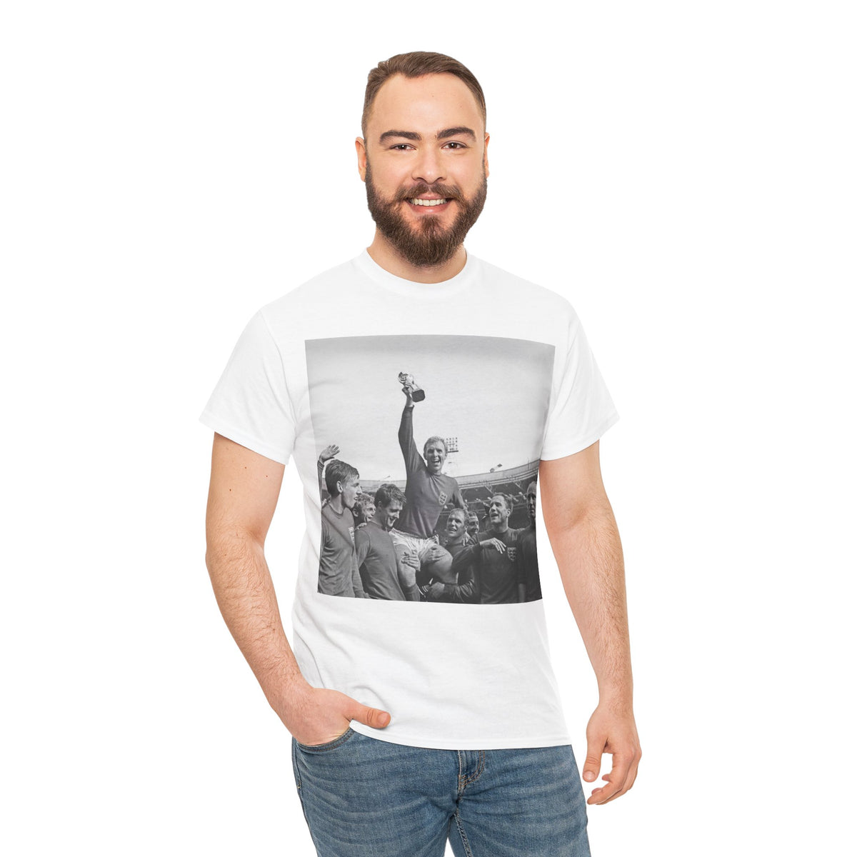 1966 World Cup Winners England Vintage Soccer Team Photo T-Shirt