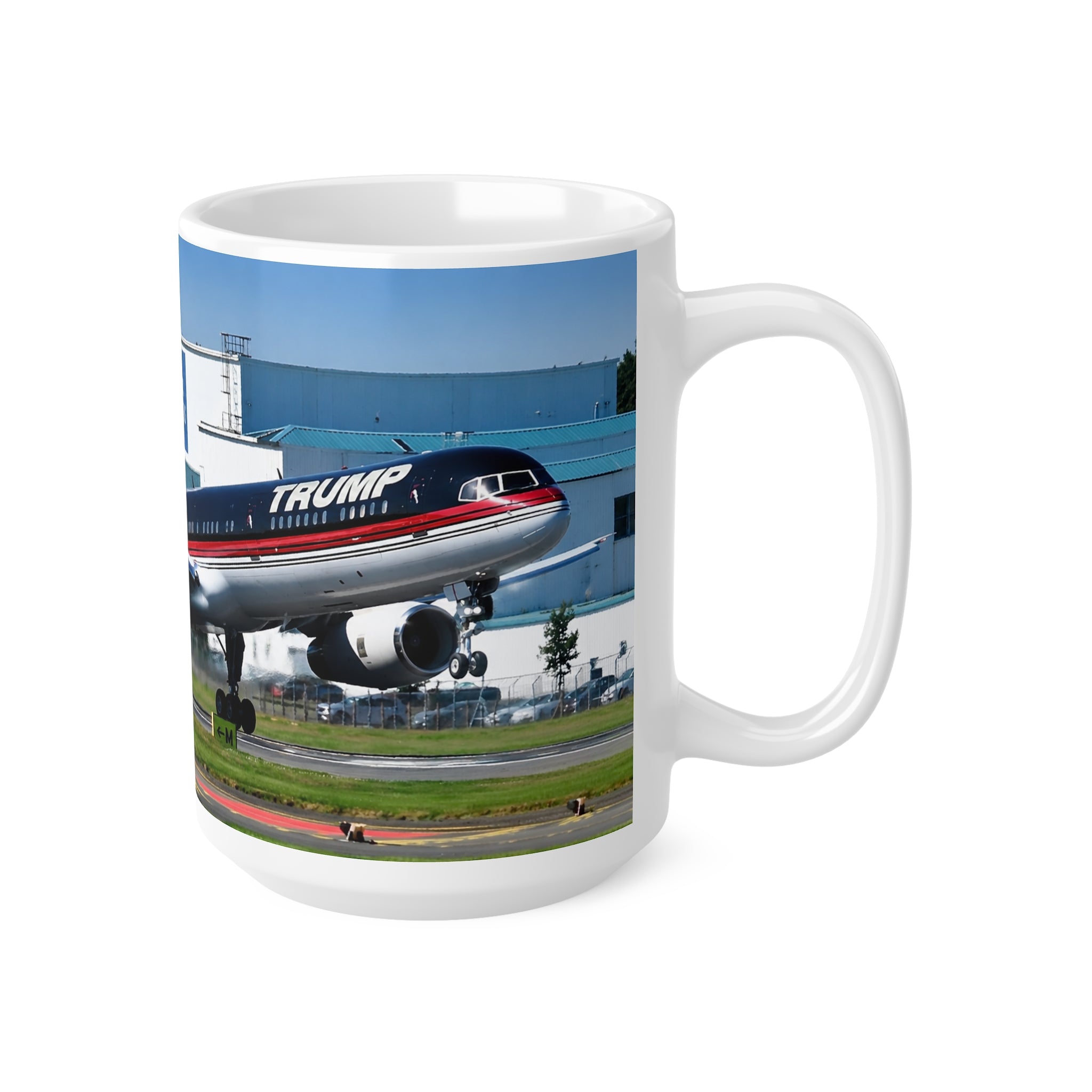 Trump Airliner Ceramic Mug — Photo Print Jet Plane Coffee Cup (11oz & 15oz)