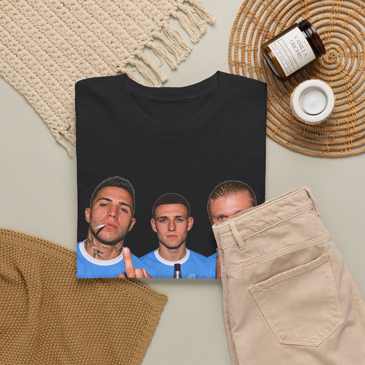 Enzo, Foden & Haaland Man City inspired Unisex Heavy Cotton Tee