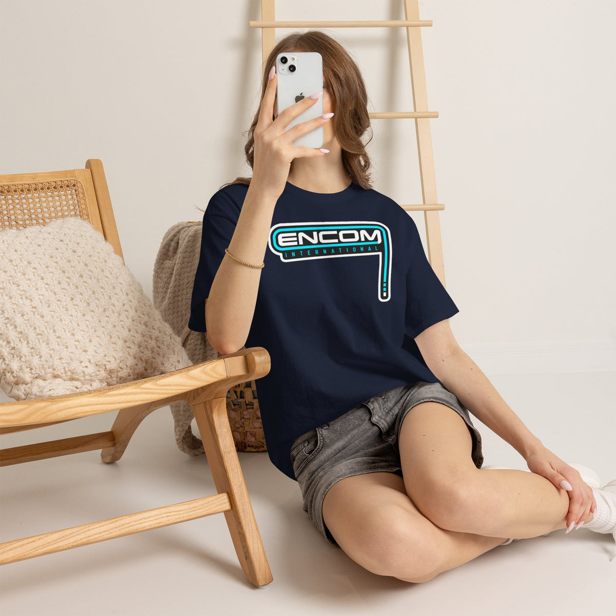 ENCOM International Logo Cotton T-Shirt — Retro Tech Gaming Tee