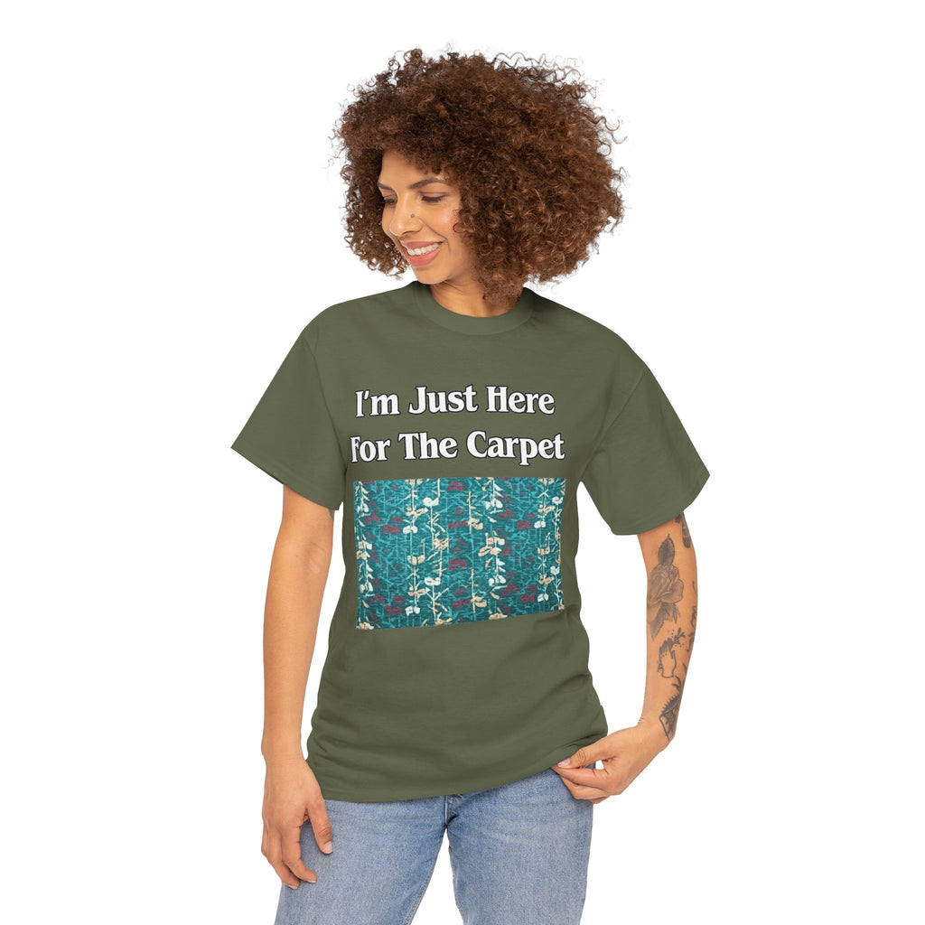 Orlando Airport Carpet Lover T-Shirt — "I'm Just Here For The Carpet" Graphic Tee