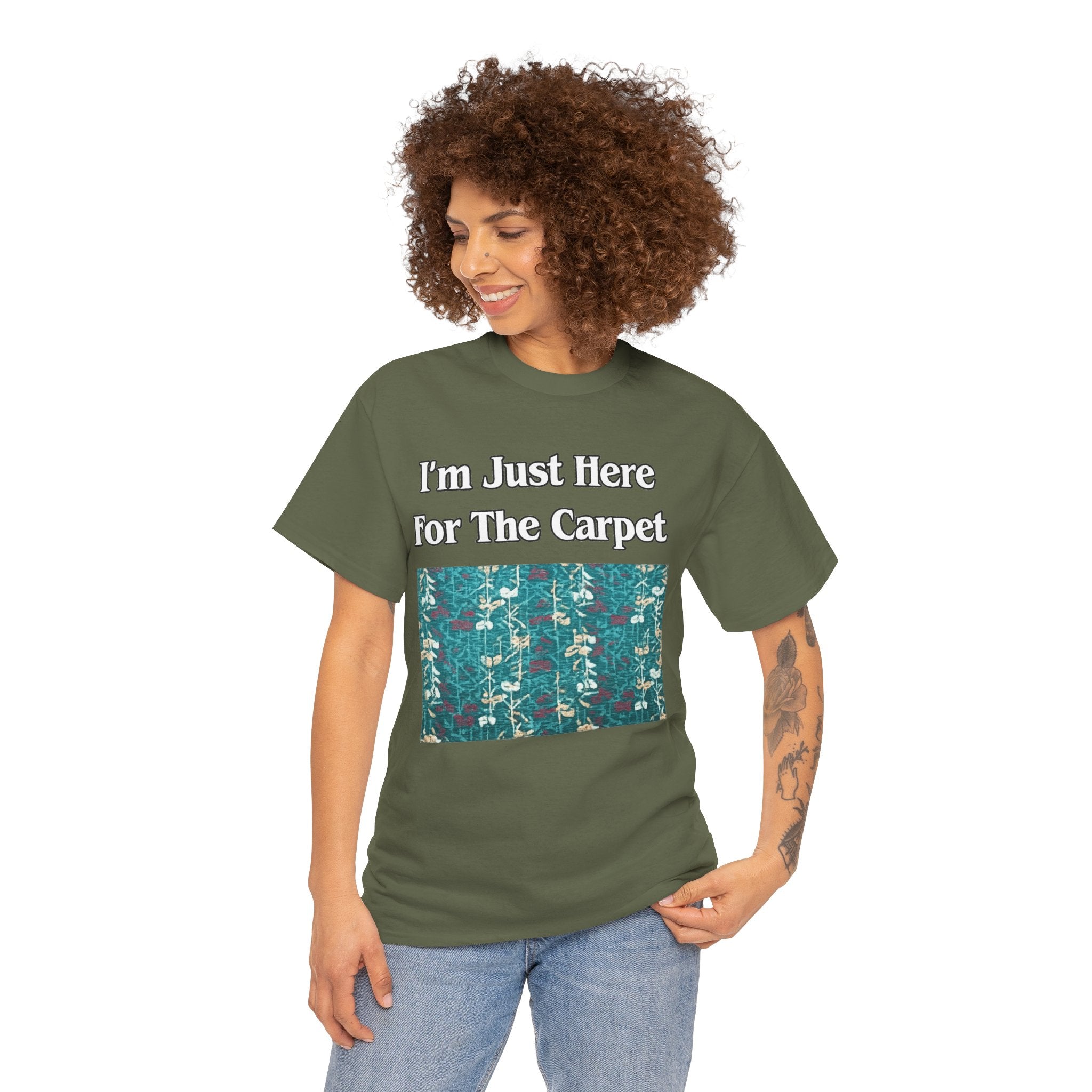 Orlando Airport Carpet Lover T-Shirt — "I'm Just Here For The Carpet" Graphic Tee
