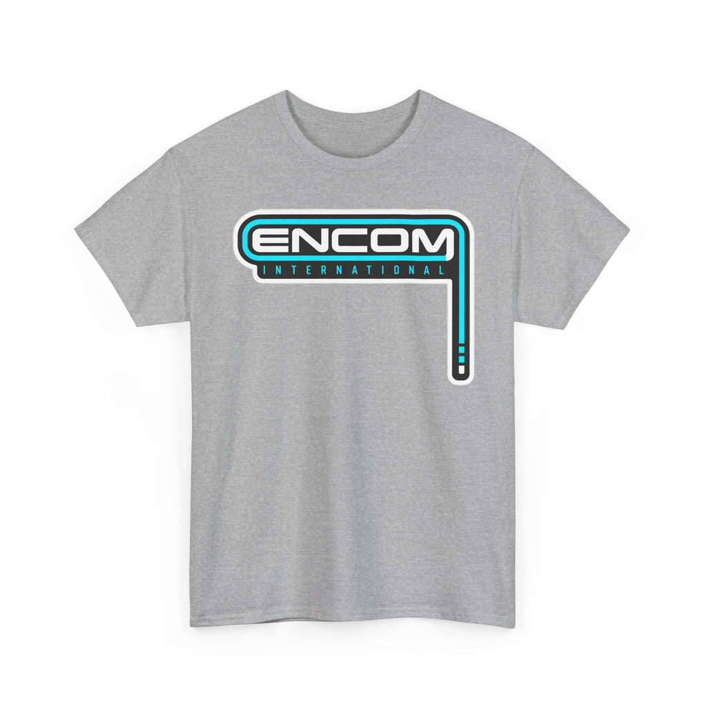 ENCOM International Logo Cotton T-Shirt — Retro Tech Gaming Tee