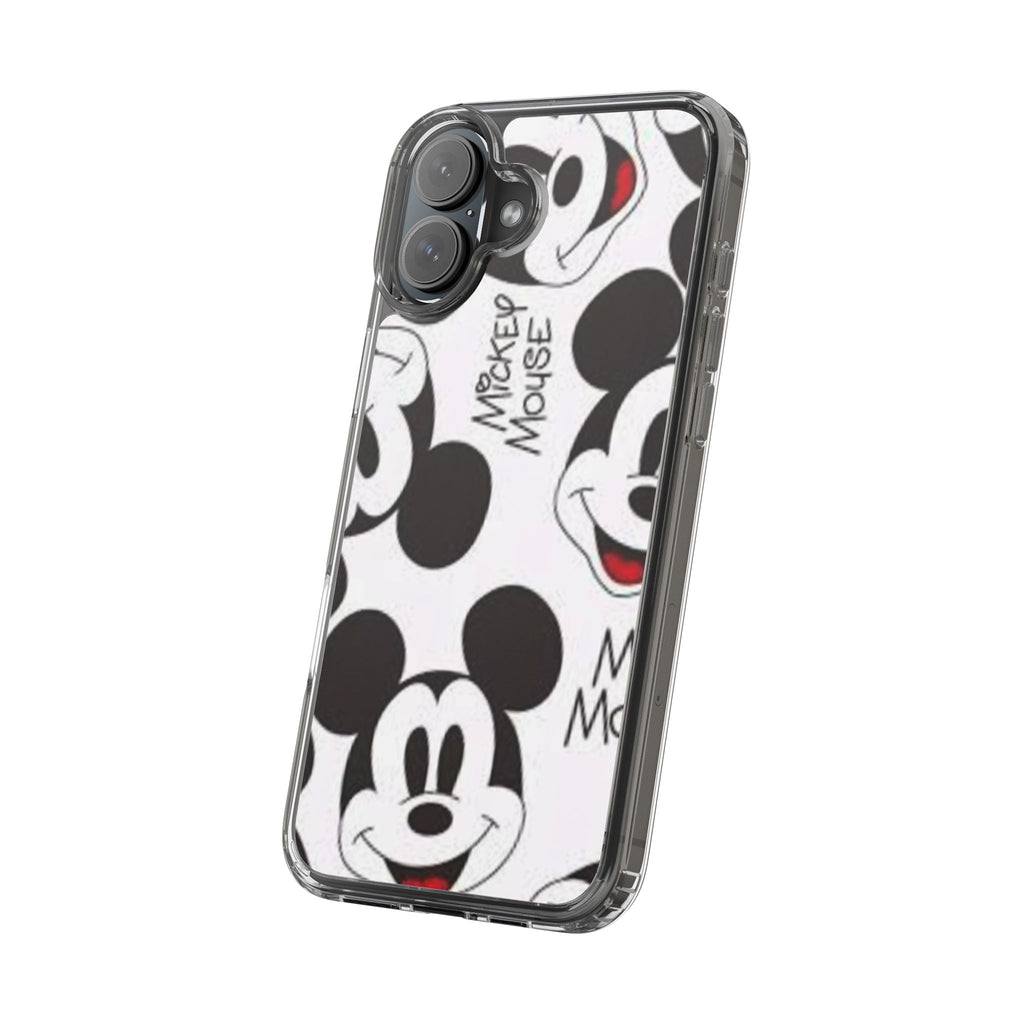 Mickey Mouse Clear Phone Case – Retro Cartoon Pattern Clear Case