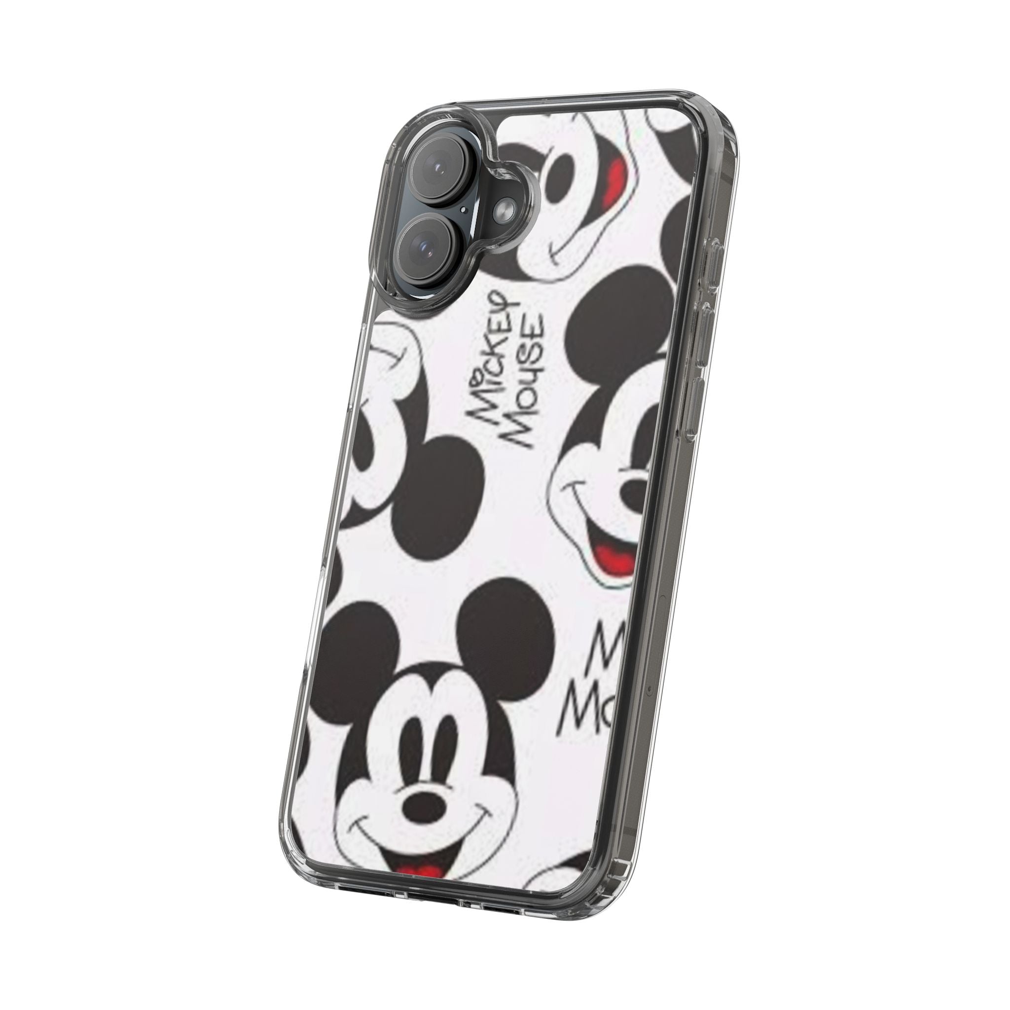 Mickey Mouse Clear Phone Case – Retro Cartoon Pattern Clear Case