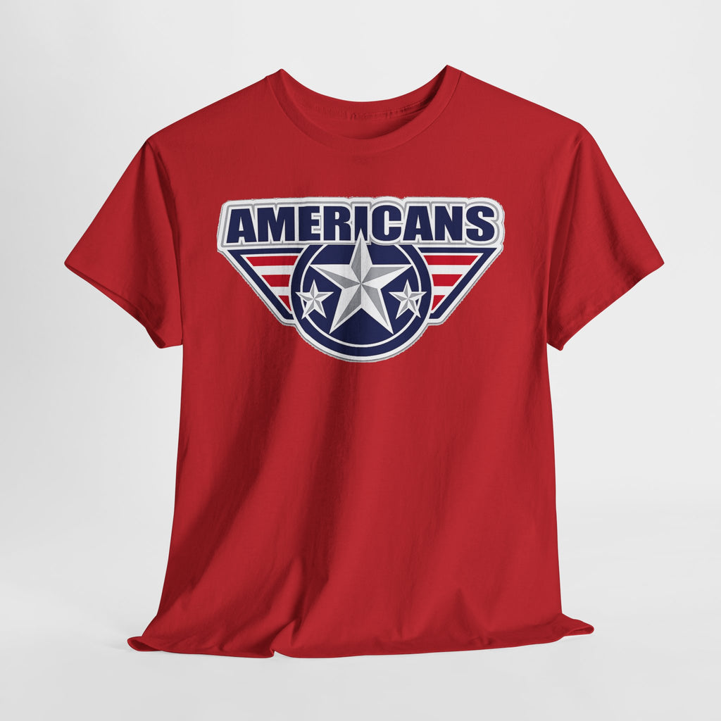 Americans Patriotic Star T‑Shirt — Red White Blue USA Graphic Tee