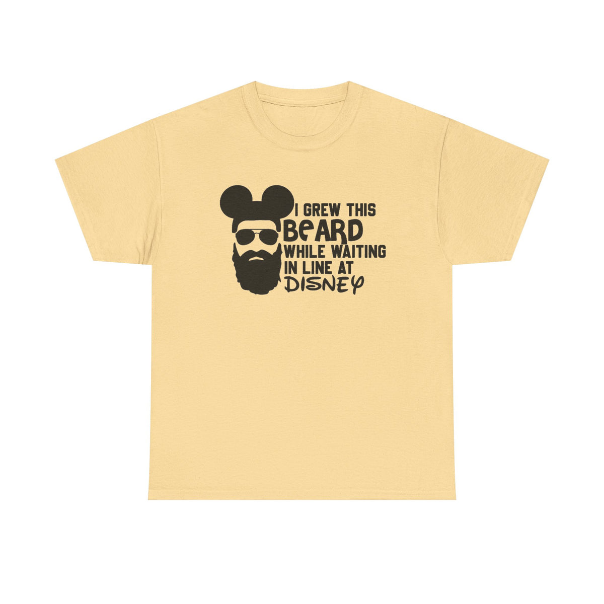 Beard While Waiting Tee – "I Grew This Beard While Waiting In Line At Disney" Funny Disney Dad T-Shirt