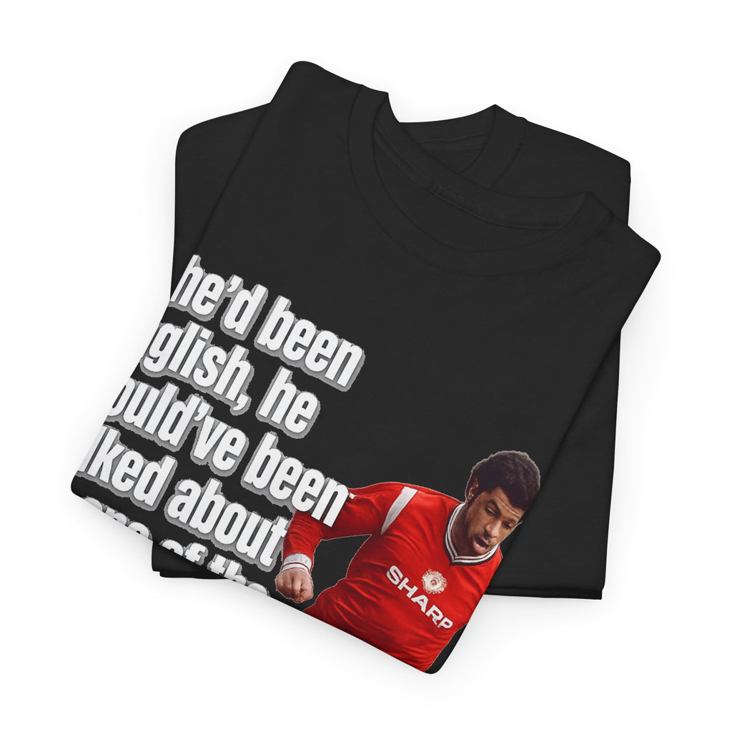 Vintage Football Tee — 'if he'd been English...' Roy Keane on Paul McGrath Quote Shirt