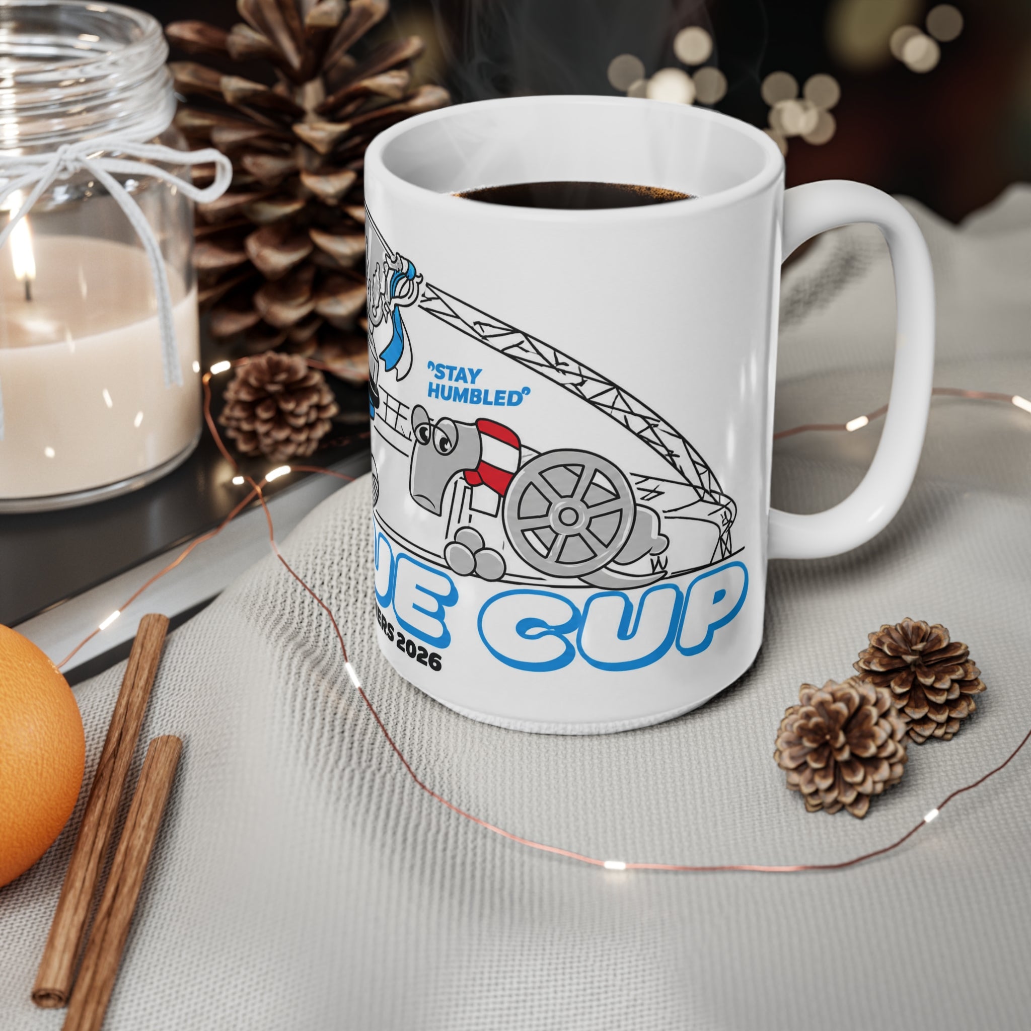 Manchester City League Cup Winners 2026 Trophy Cartoon Design Ceramic Mug (11oz, 15oz)