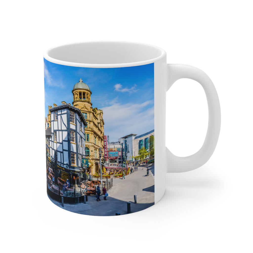 Manchester England Street Scene Ceramic Coffee Mug — 11oz & 15oz