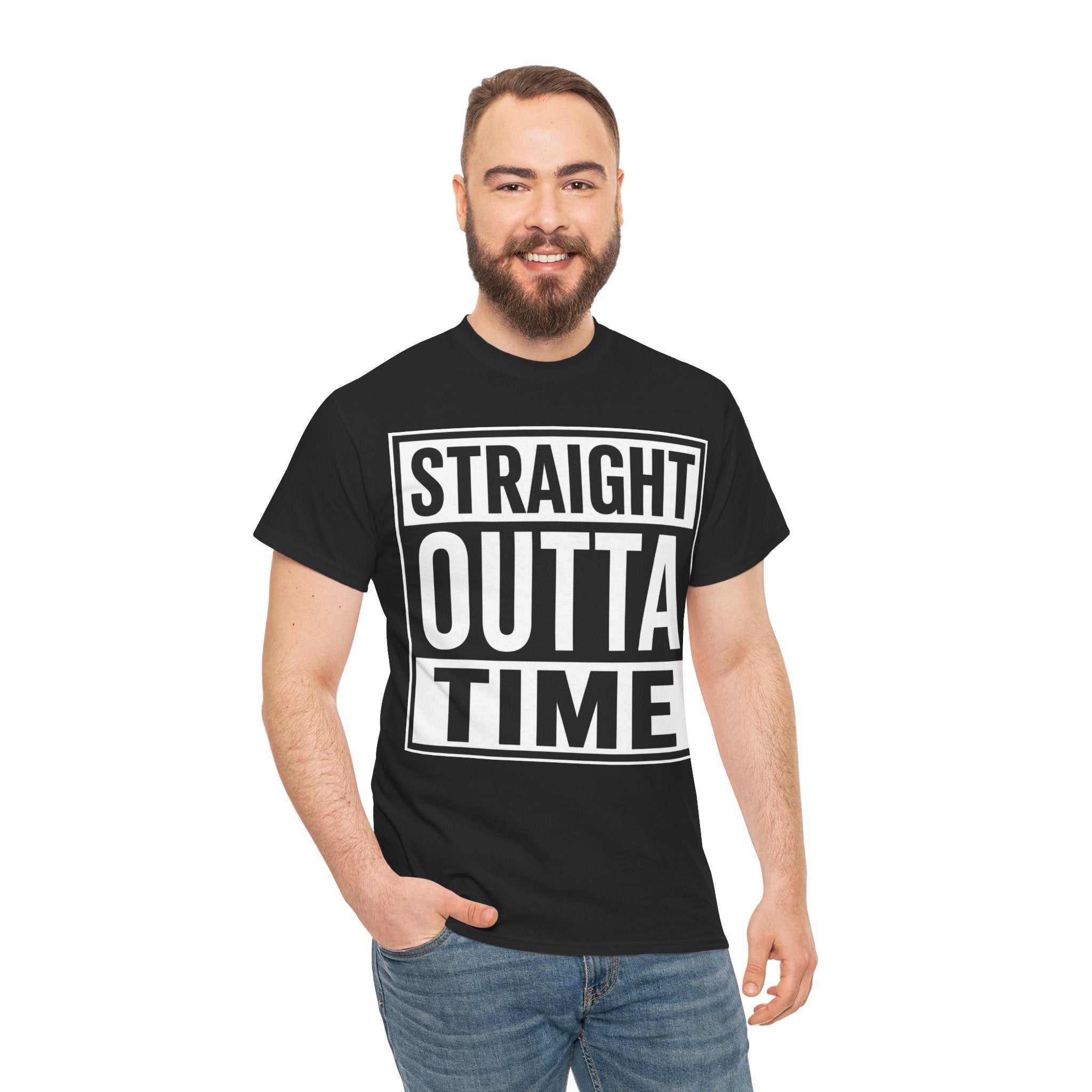 Straight Outta Time T-Shirt — Funny Retro Text Tee