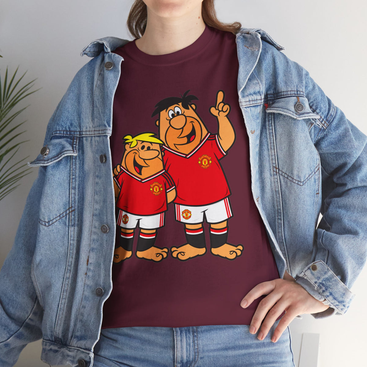 Manchester United The Flintstones Cartoon Football Fans T-Shirt