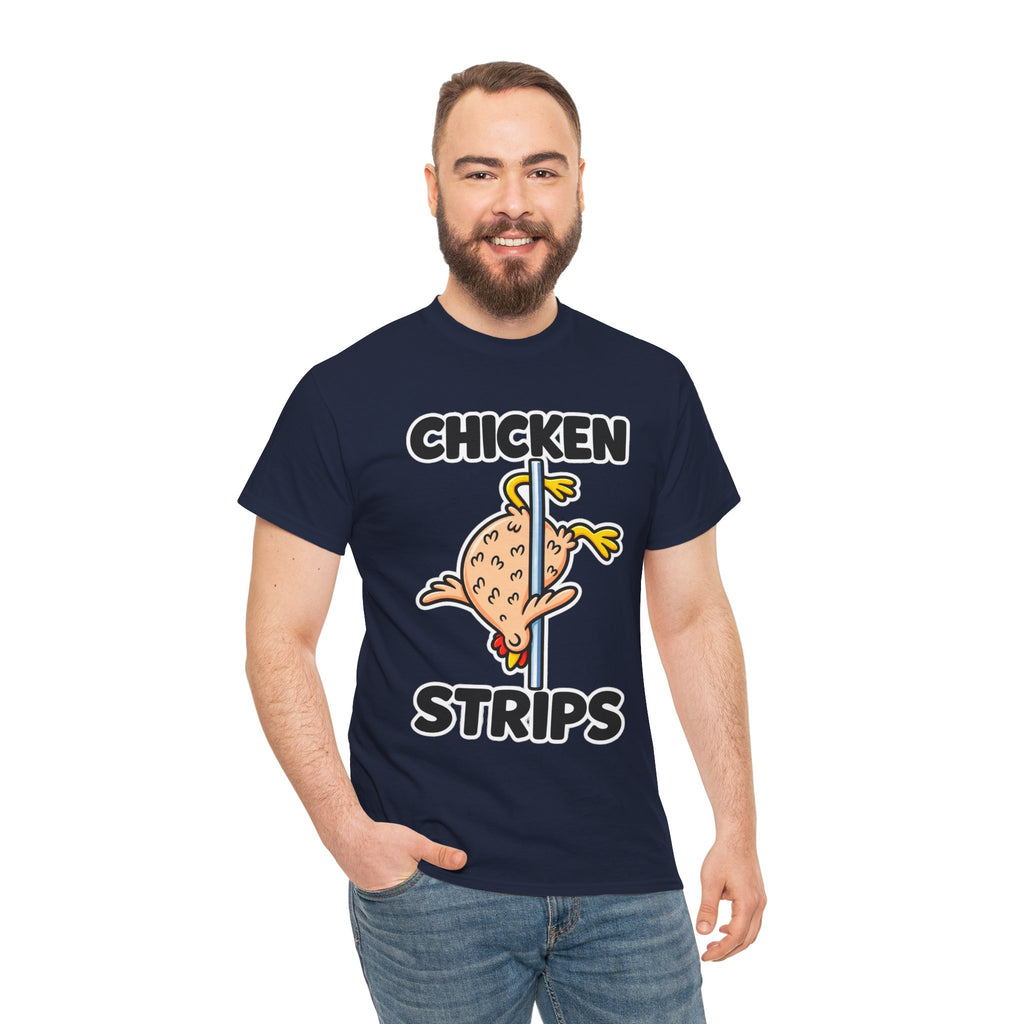 Chicken Strips T‑Shirt — Funny Pole Dance Chicken Graphic Tee