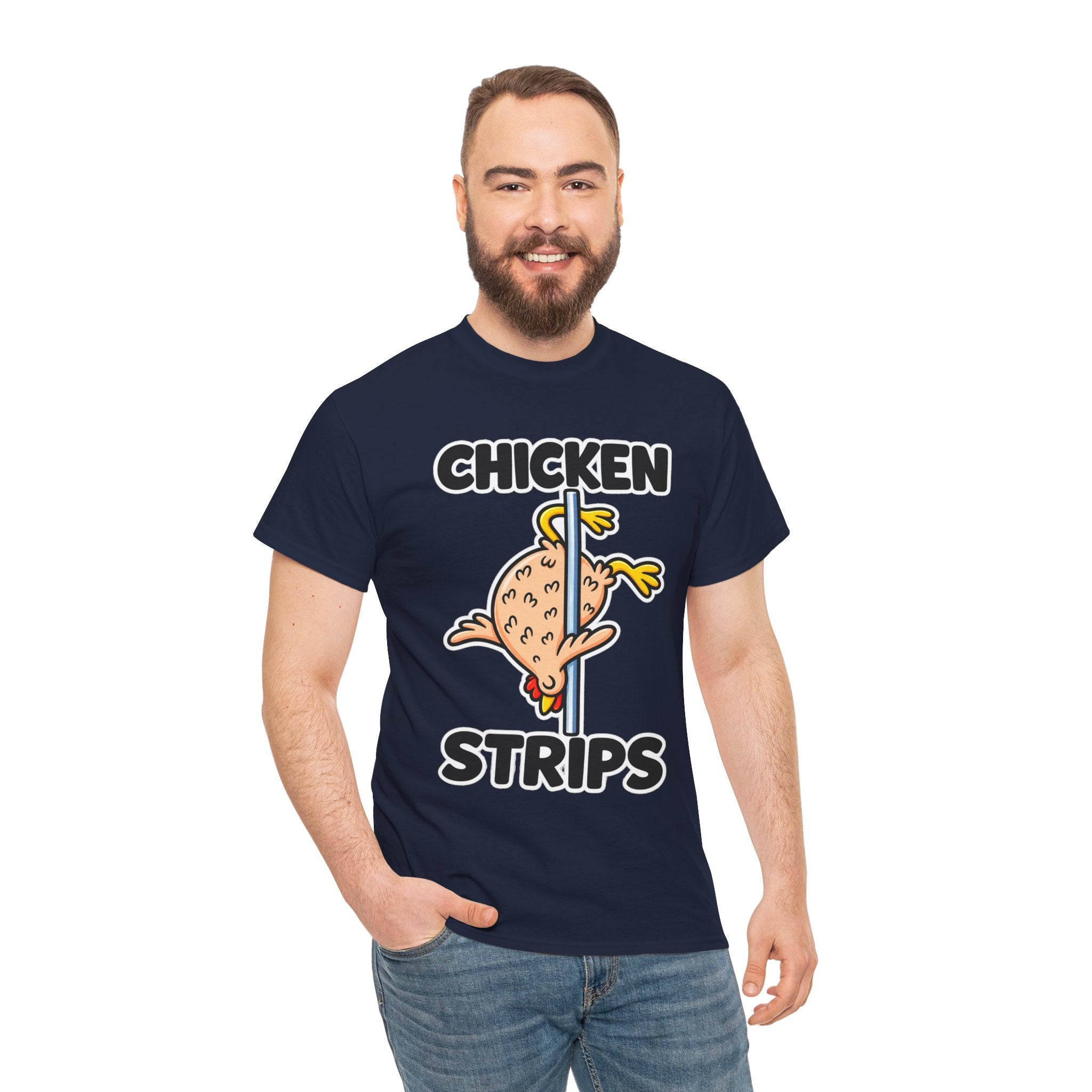 Chicken Strips T‑Shirt — Funny Pole Dance Chicken Graphic Tee