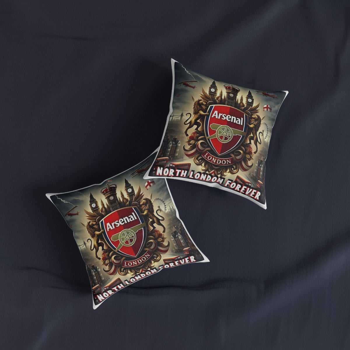 Arsenal London Crest Square Pillow — North London Forever Fan Cushion