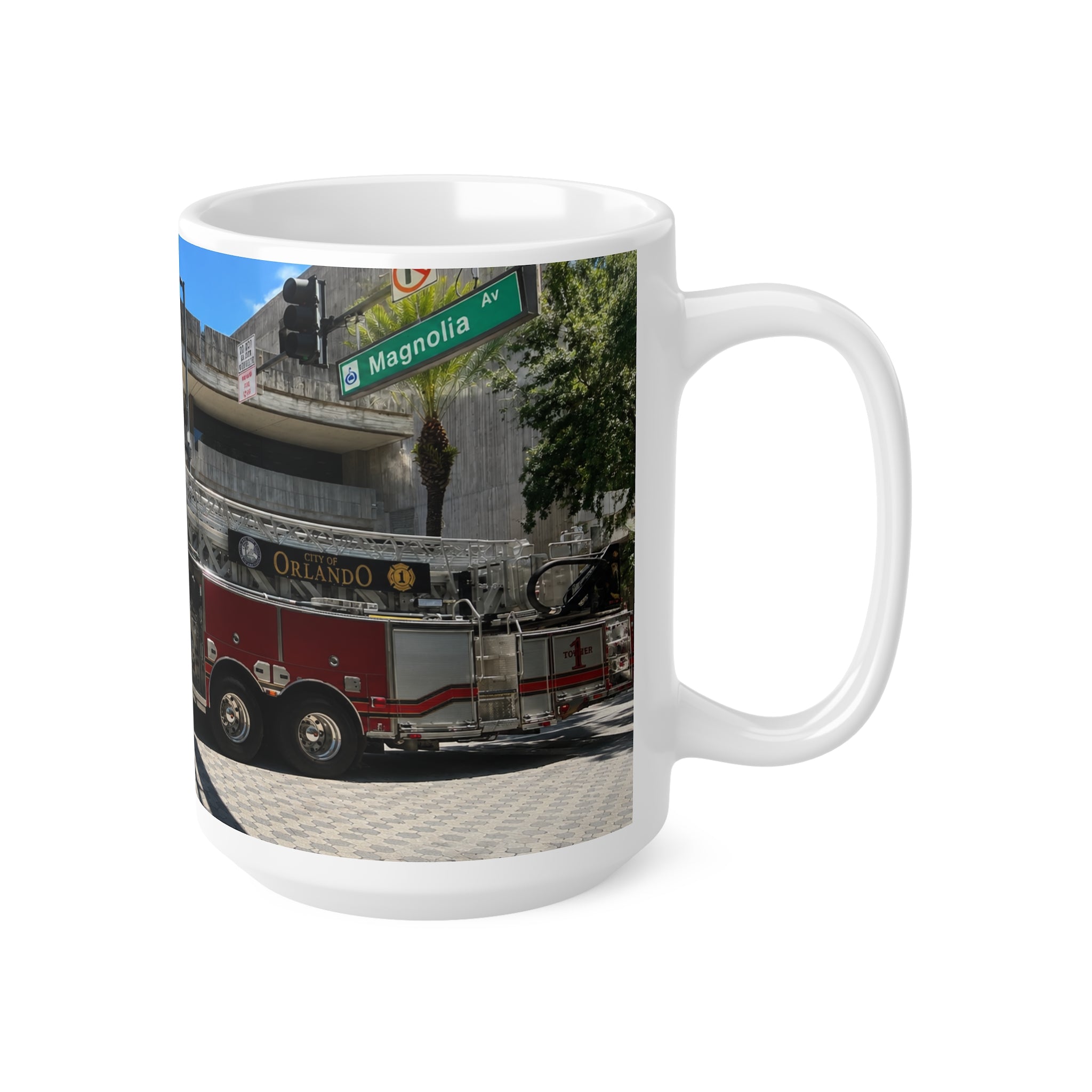 City of Orlando Fire truck Photo Ceramic Coffee Mug — City Engine 11oz & 15oz