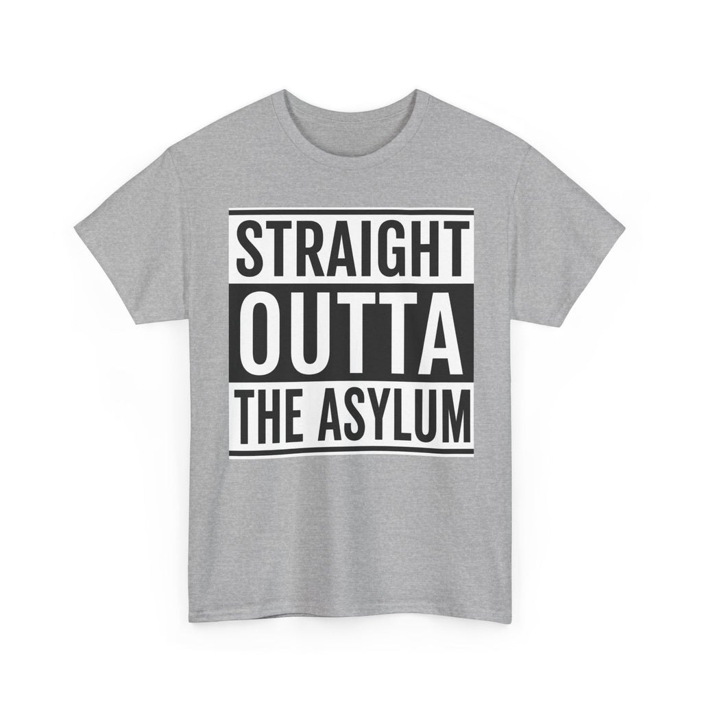 Straight Outta the Asylum T-Shirt – Graphic Statement Tee