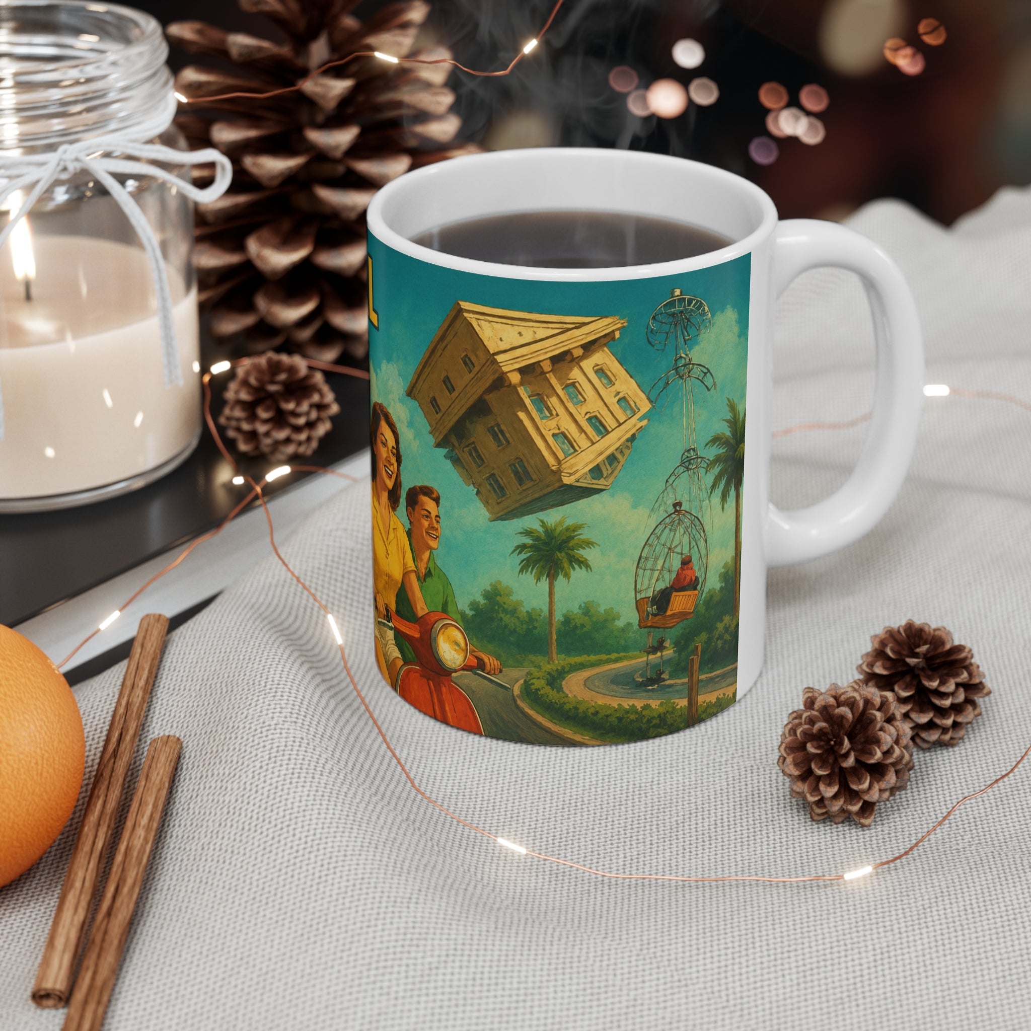 Orlando Retro Roadtrip Mug — "International Drive" Vintage Travel Coffee Cup