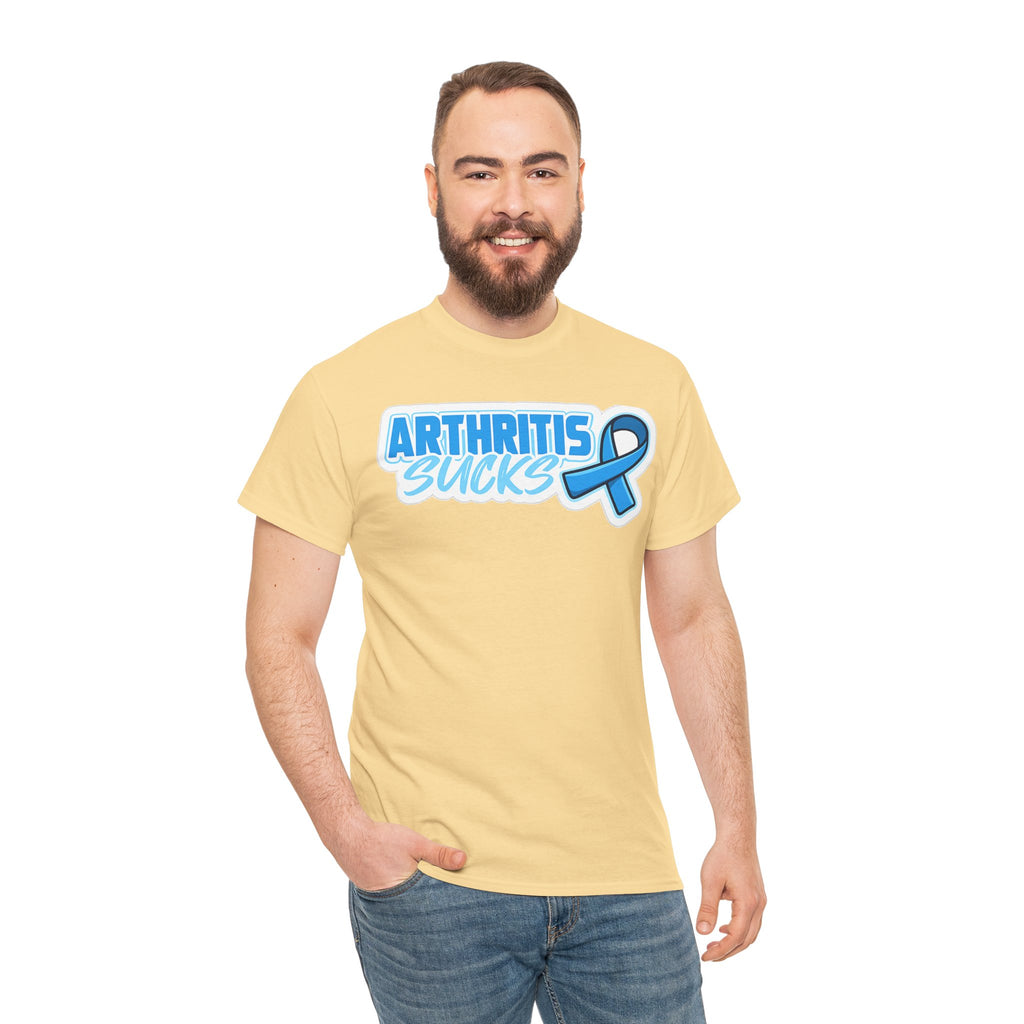 Arthritis Sucks T-Shirt with Awareness Ribbon — Arthritis Support Tee