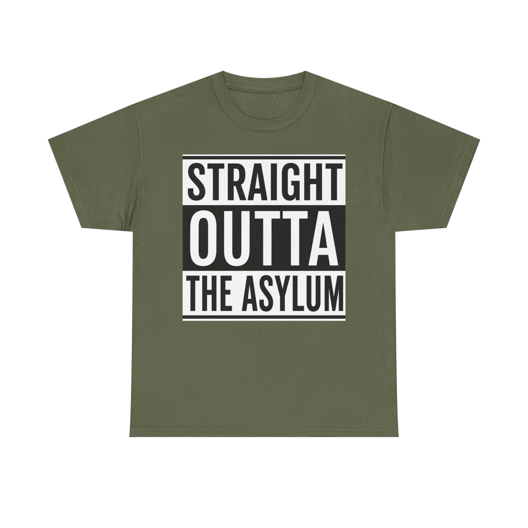 Straight Outta the Asylum T-Shirt – Graphic Statement Tee