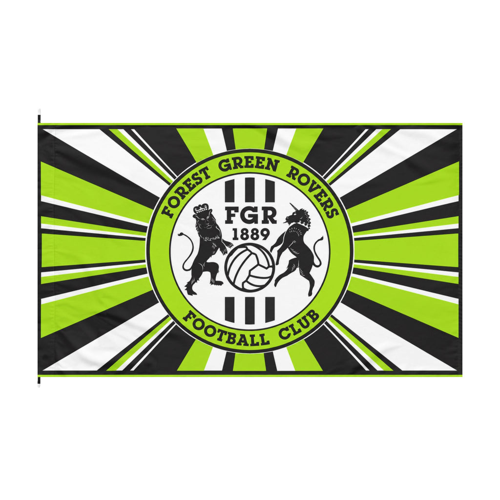 Forest Green Rovers Double-Sided Football Club Flag – FGR 1889 Supporter Banner