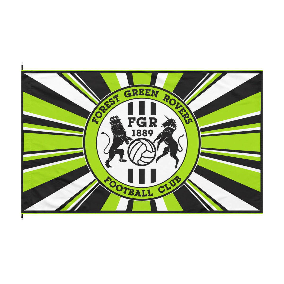 Forest Green Rovers Double-Sided Football Club Flag – FGR 1889 Supporter Banner