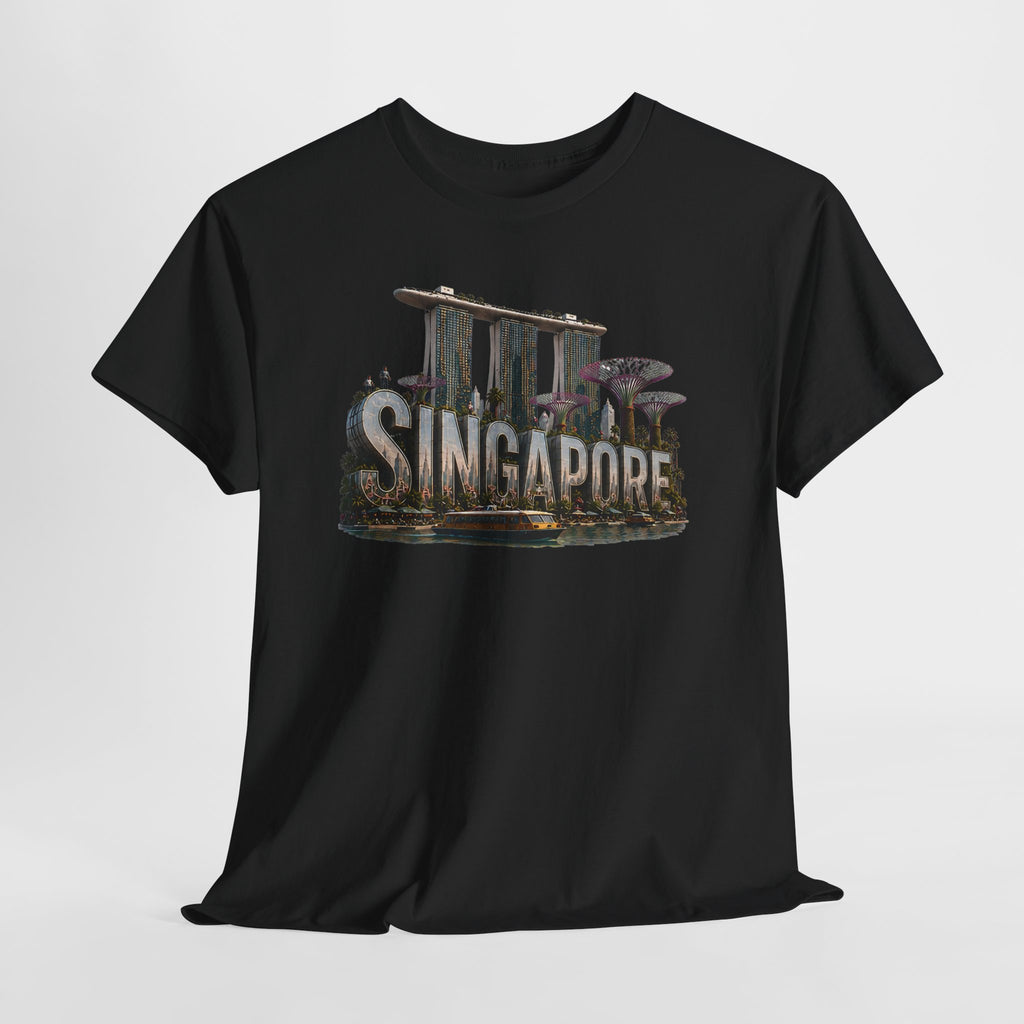 Singapore Skyline T-Shirt — Marina Bay Sands & Supertree Graphic Tee