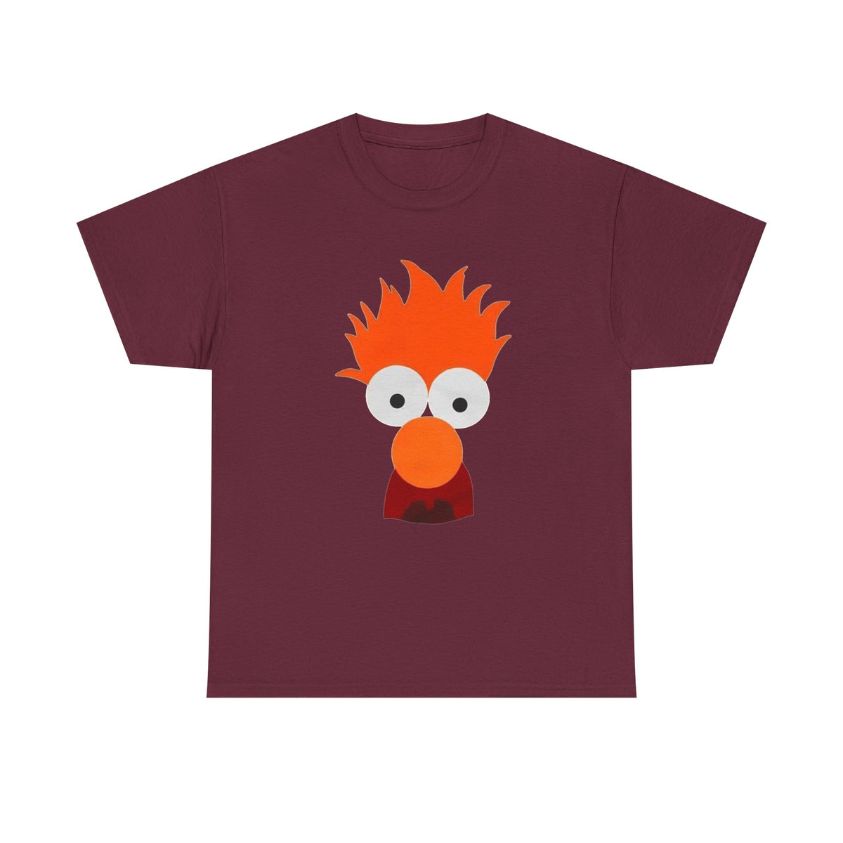 Beaker-Inspired Graphic Tee — Cute Orange Muppet Face T-Shirt