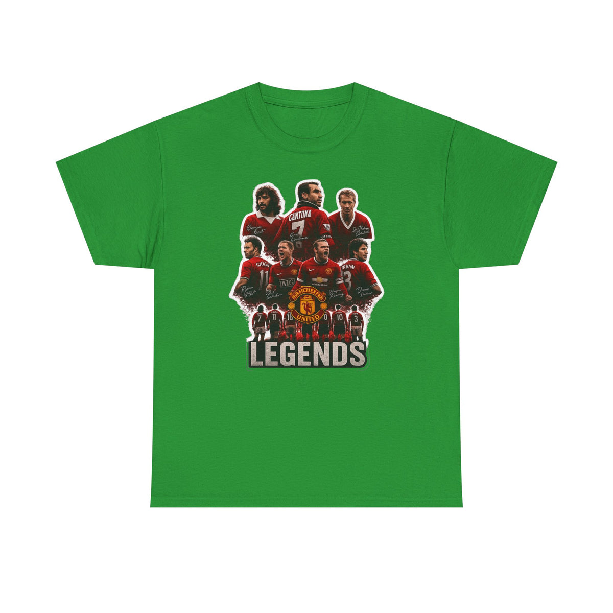 Manchester United Legends Football Team Tee — Retro Manchester United Players Graphic Shirt