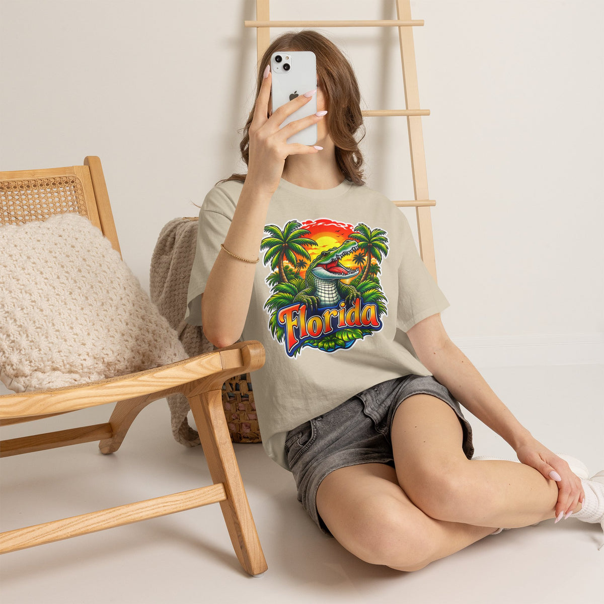Florida Gator Sunset T-Shirt — Tropical Palm Beach Vacation Tee
