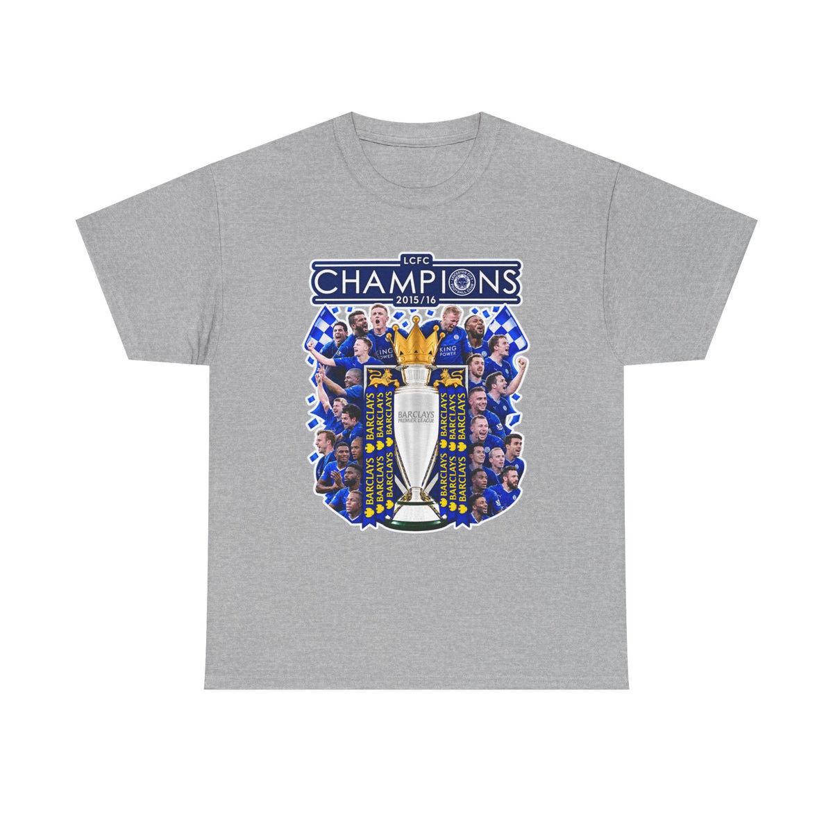 Leicester City 2015/2016 Champions Trophy Soccer T-Shirt — Team Victory Graphic Tee