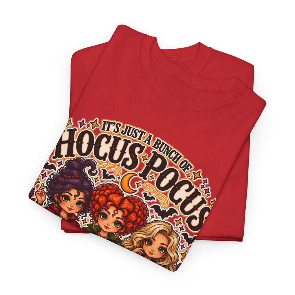 Hocus Pocus Witch Tee — "It's Just a Bunch of #HocusPocus" Halloween T-Shirt