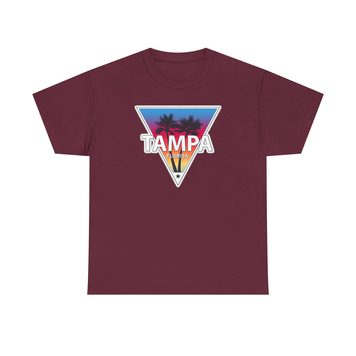 Tampa Retro Sunset Cotton T-Shirt