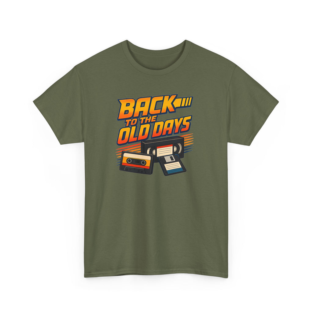 Back to the Old Days Tee – Retro Cassette & VHS Nostalgia T-Shirt