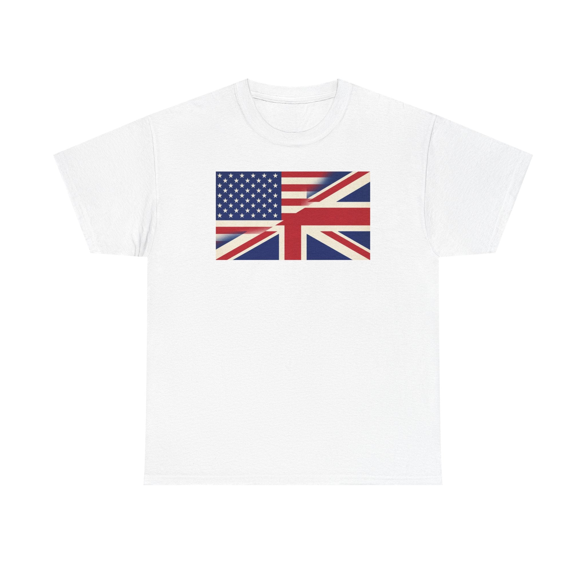 USA-UK Flag Graphic Tee — American British Union Jack Mashup T-Shirt